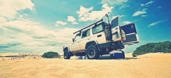 4WD on beach in Australia