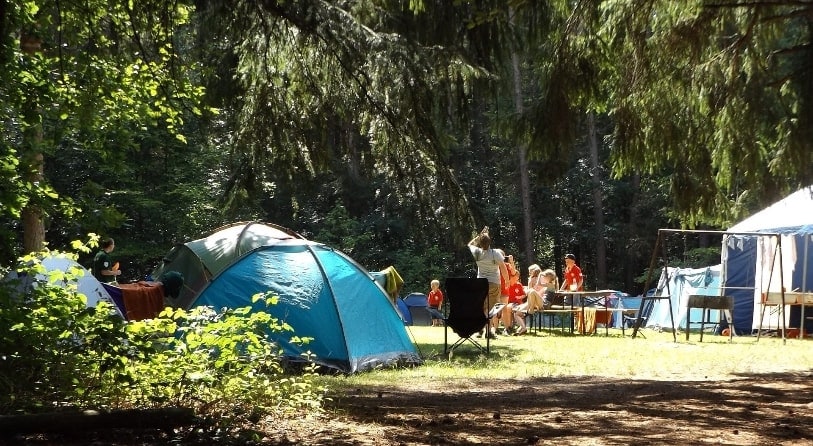 Campsite with tents
