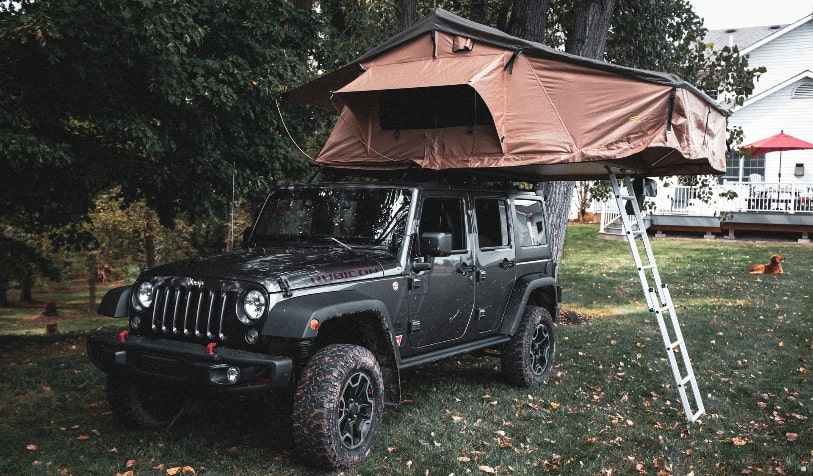 Roof top tent and ladder